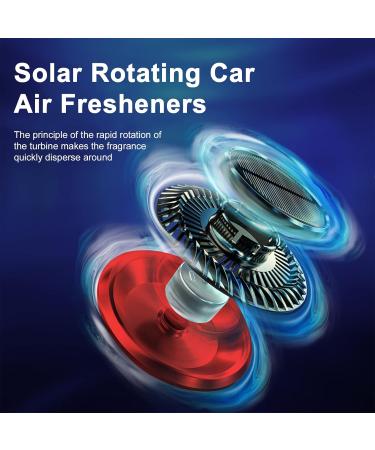 Red Rotating Solar Aromatherapy Essential Oil Diffuser - Car Air Freshener & Essential Oil Diffuser | Perfect Gift for Automobile Essentials - Buy Online on GoSupps.com