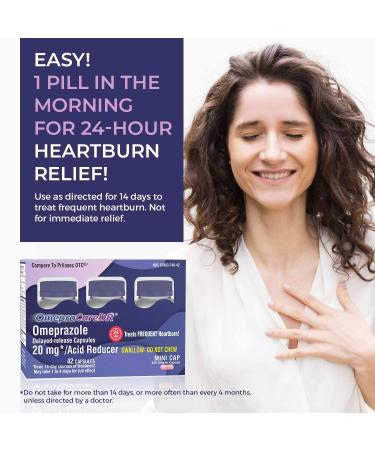 OmepraCareDR 42 Count Capsules - 20mg Acid Reducer for Heartburn (3-Pack Carton) - Buy Online on GoSupps.com