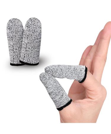 Finger Cots Cut Resistant Protector - Finger Covers for Cuts  Gloves Life Extender  Cut Resistant Finger Protectors for Kitchen  Work  Sculpture  Anti-Slip  Reusable (Gray  6PK) Gray 6PK
