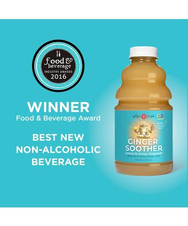 Ginger People Ginger Soother - Ginger, Lemon & Honey 32 Fl Oz - Natural Wellness Drink - Buy Online on GoSupps.com