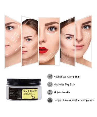 Snail Mucin Cream - Ultimate Daily Moisturizer & Anti-Wrinkle Gel for Oily & Sensitive Skin | Firming Pore Shrinking & Acne Repair - WNS-N - Buy Online on GoSupps.com