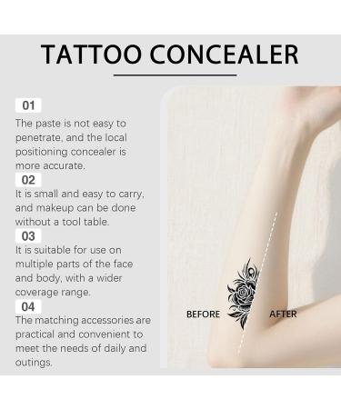 Body Makeup Concealer Waterproof Full Coverage for Scars Sweat-Resistant Invisible Cream Makeup Festive Events and Gatherings - Buy Online on GoSupps.com