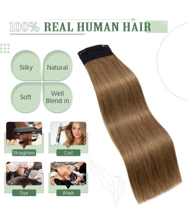 Elailite Secret Wire Hair Extension Invisible Headband With Clips One Piece Real Human Hair Straight (#06 Light Brown 18 Inch (95 g)) 18 Inch (95 g) #06 Light Brown - Buy Online on GoSupps.com