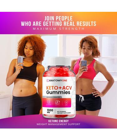 AnatomyOne ACV Gummies with B12 & Beet Root Juice - 60 Count Dietary Supplement for Men & Women - Buy Online on GoSupps.com