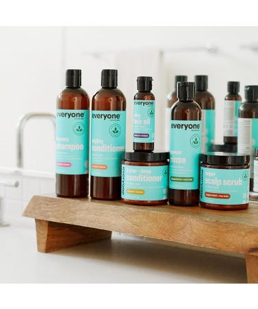 Everyone Hair Care Power Rinse - Meyer Peppermint & Tea Tree Scalp Cleanser | 8 fl oz Sulfate & Paraben Free Detox Treatment for Build Up - Buy Online on GoSupps.com