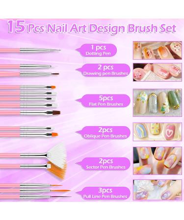 41 Pcs Nail Art Brushes Set | Double Ended Nail Art Pen, Dotting Tools, Dust Brush, Gel Polish & Liner Design Brush for DIY Manicure & Professional Salon Use - Buy Online on GoSupps.com