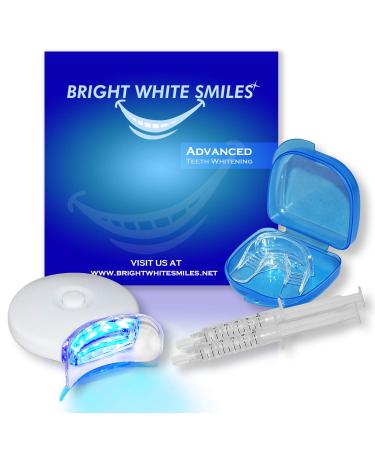 Bright White Smiles Teeth Whitening Kit | LED Light Activated Teeth Whitener | with 2X 5ml 35% Carbamide Peroxide Gel Syringes | Comfort Fit Mouth Tray & Case | for Home Use | Professional Results