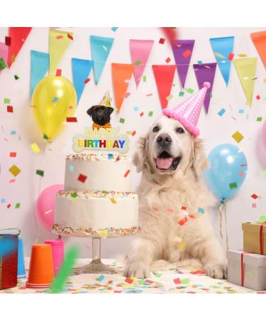Pug Happy Birthday Cake Topper - Puppy Pet Theme Welcome new members Boy Girl Birthday Party Supplies Decorations - Buy Online on GoSupps.com