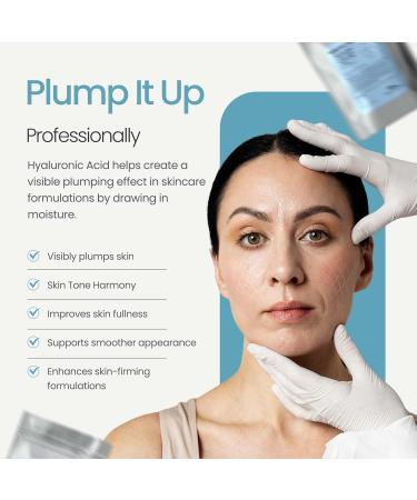 Talsen Chemicals Pure Hyaluronic Acid Powder (1 oz. / 28 grams) 1800 kDa+ Natural Cosmetic Grade Hyaluronic Acid High Molecular Weight Powder DIY Serums - Buy Online on GoSupps.com