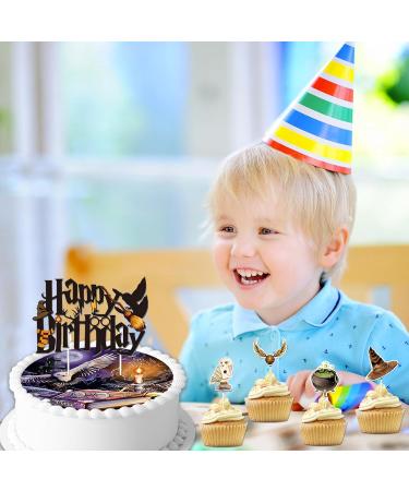 46-Piece Harry Magic Cake Topper Set | Birthday Decoration for Boys & Girls | Muffin Deco & Tortendeko for Magical Parties - Buy Online on GoSupps.com