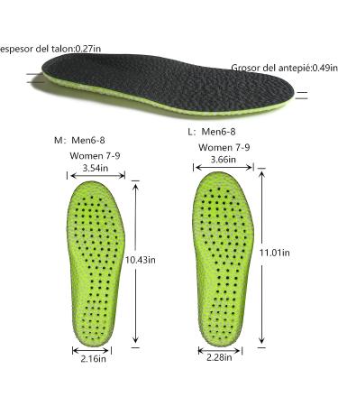 Plantillas de Zapatos de Arranque Abwuulq Comfort con Part culas de Rebote para Aliviar el Dolor de Pies - Talla M Men7.5-8.5/Women8.5-9.5, Color Negro - Buy Online on GoSupps.com