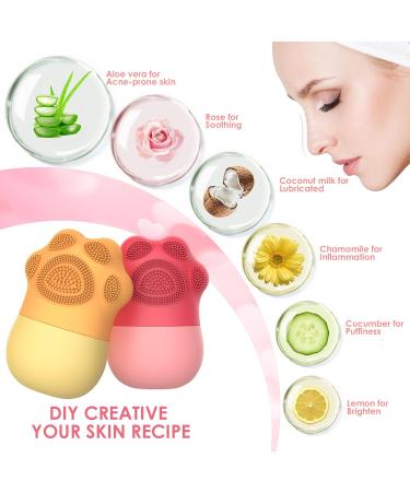 Geeric Ice Roller - Silicone Ice Cream Facial Brush for Anti-Aging Face Massage & Tightening | Cat Paw Pink - Buy Online on GoSupps.com