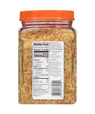 RiceSelect Tri-Color Couscous 1.65 lb - Gourmet Pasta Alternative - Buy Online on GoSupps.com