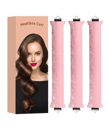 3 pieces of curls without heat Heatless Curls Band Lockenwickler overnight overnight curls curlers without heat suitable for every hair type curls overnight curls without heat for long hair pink
