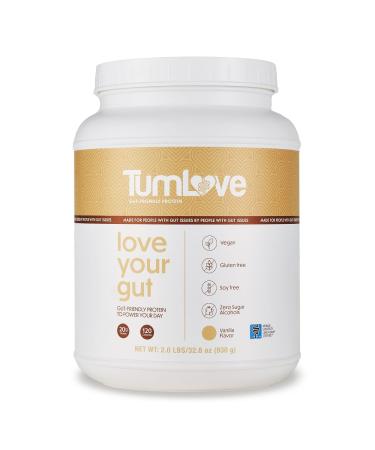 Vegan Protein Powder - Low FODMAP Certified Gluten-Free Dairy-Free Soy-Free 100% Gut-Friendly & Non-Bloating Vanilla (25 Servings)
