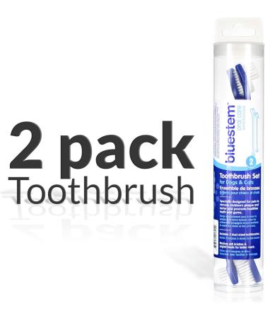 Buy Bluestem Pet Toothbrush Set - Double-Sided Dog & Cat Brushes | Gentle & Effective Teeth Cleaning Kit - Fast International Shipping - Buy Online on GoSupps.com