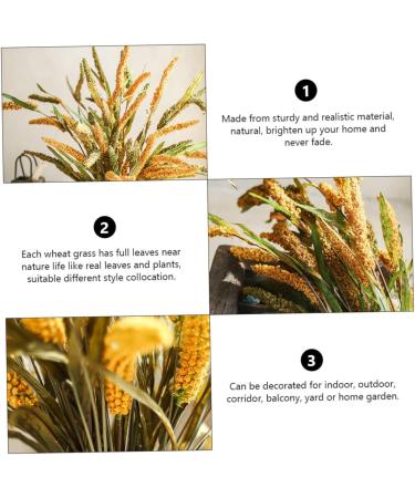 MAGICLULU 2pcs Simulated Ears of Corn Decoration for Home Artificial Wheat Stalks Wheat Ears Dried Flowers Faux Plants Fake Plant Decor Fake Ear of Wheat Pu Manual Fake Grass Goldenx2pcs 12X75CMx2pcs - Buy Online on GoSupps.com