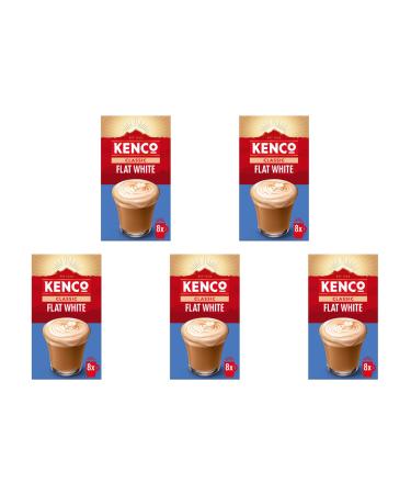 Kenco Lot de 5 sachets de caf instantan blanc plat S 8 x 14 8 g (lot de 5 total 40 sachets 592 g) Blanc plat 118.4 g (Lot de 5)