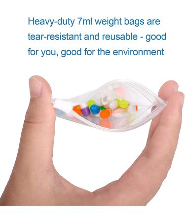 Pill Pouch Bags - 24 Reusable Zippered Clear Plastic Bags for Travel Medicine Storage and Organization - Buy Online on GoSupps.com