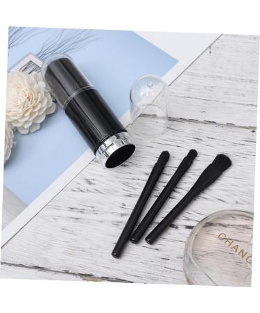 Retractable Makeup Brush Set - 4-in-1 Double-Ended Brush - Compact & Travel-Friendly | Buy Black Makeup Brushes Online - Buy Online on GoSupps.com