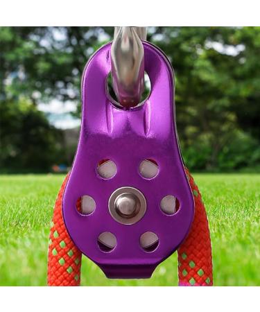 Buy Tread Star Rope Roller 20 KN - High-Performance Aluminum Alloy Block for 12mm Climbing Rope - Ideal for Strapping & Climbing - Violet - Buy Online on GoSupps.com