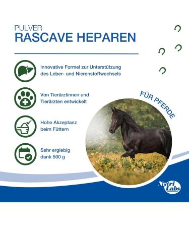 Nutrilabs Rascave Heparen Powder for Horses 500g | Mariend Thistle Nutritional Supplement for Liver & Kidney Health - Buy Online on GoSupps.com