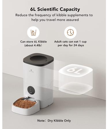 PETLIBRO Automatic Cat Feeder | WiFi Smart Food Dispenser | 10 Meals Per Day | Voice Recorder | 6L Stainless Steel Bowl - Buy Online on GoSupps.com