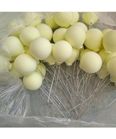 Colorful Balloon Cake Topper Cupcake Picks Wedding Birthday Cake Decor Party Favor Dessert Topper Cake Picks Party Baby Shower Decoration Insert for Dollhouse Supply (Yellow)