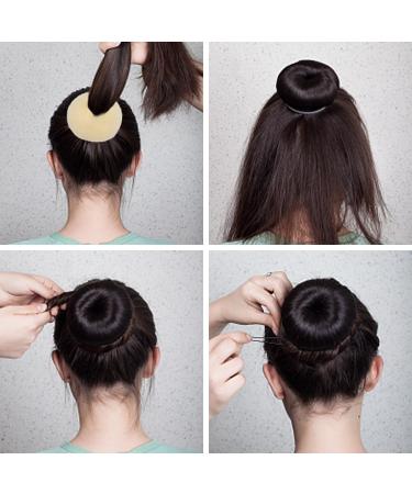 Cortney Donut Hair Maker Set | 6 Beige Haardutts + 30 Gold U-Shape Hair Clips | Perfect Updo Accessories for Girls & Women - International Shipping Available - Buy Online on GoSupps.com