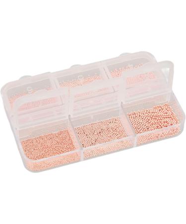 Ghzste Nail Art Bead Home Salon Exquisite DIY Metal Mini Nail Beads Decoration for Nail Artist Novice (Rose Gold) - Buy Online on GoSupps.com