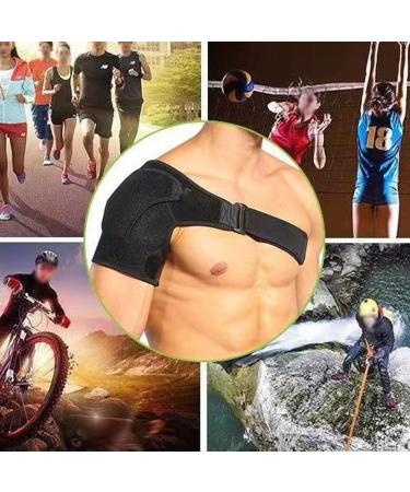 Neoprene Shoulder Support Bandage - Unisex Upper Arm Brace for Shoulder Injuries & Stiffness | Fits Left or Right Shoulder - Buy Online on GoSupps.com
