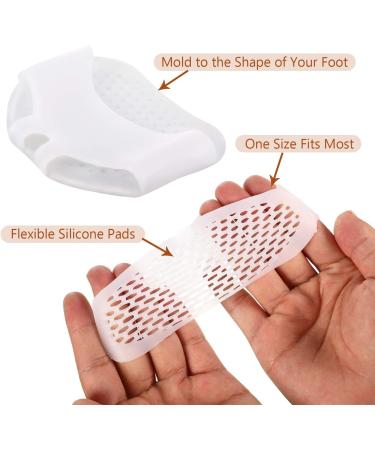 6 Pair Silicone Forefoot Pads for Pain Relief | Soft Gel Midfoot Support Pillows for Football - Reduce Calluses & Skin Discomfort - Buy Online on GoSupps.com