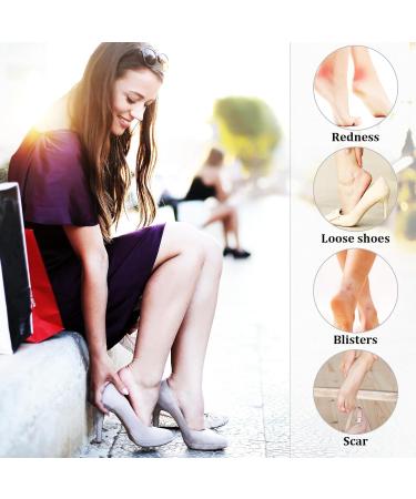 Sibba Heel Pillows - 4 Pairs Self-Adhesive Inserts for Loose Shoes & Boots | Anti-Bubble Heel Protection for Men & Women | Reusable Black Heel Cushions - Buy Online on GoSupps.com