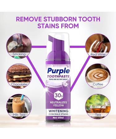 Purple Teeth Whitening Toothpaste - Stain Removal & Colour Correction - Buy Online on GoSupps.com