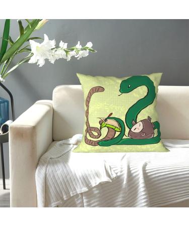 YYHHAOFA Sunflower Seeds Earthworm Snake Picture Universal Pillowcase for All Seasons 12"x12" : Soft and Comfortable Suitable for car Sofa Black 12" x 12" - Buy Online on GoSupps.com