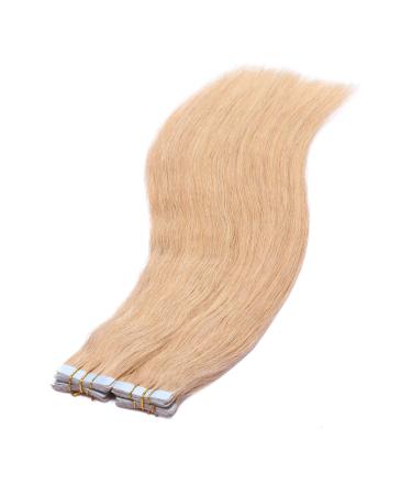 Tape In Hair Extensions #18 Nature Ashblond - 40 cm | 50 Bricks of 100% Remy Real Hair | Adhesive Tape Tressen by Novon Hair Extensions - Buy Online on GoSupps.com