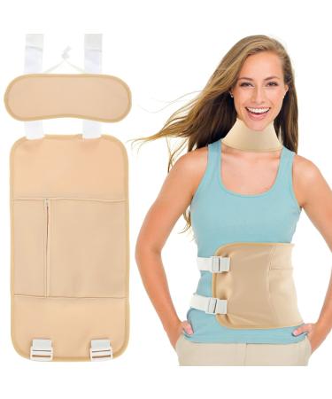 Castor oil pack wrap reusable bio castor oil pack kit with adjustable elastic strap comfort neck waist castor oil pack compress anti oil leak for muscle liver