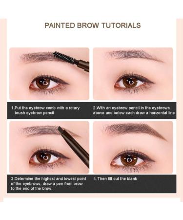 Double-ended Automatic Eyebrow Tinting Pencil with Brush - Dark Gray | ROMANTIC BEAR | International Shipping Available - Buy Online on GoSupps.com