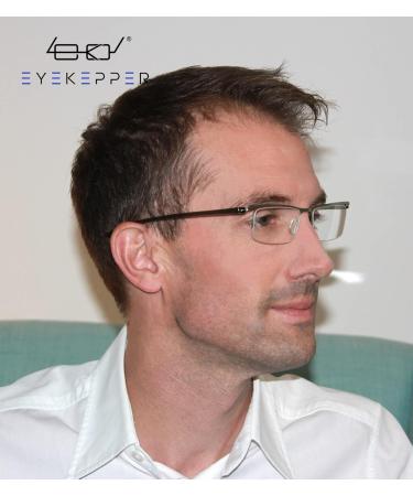 Eyekepper 3 Pack Lightweight Half Frame Stylish Reading Glasses for Men & Women - Silver +0.75 | International Shipping Available - Buy Online on GoSupps.com