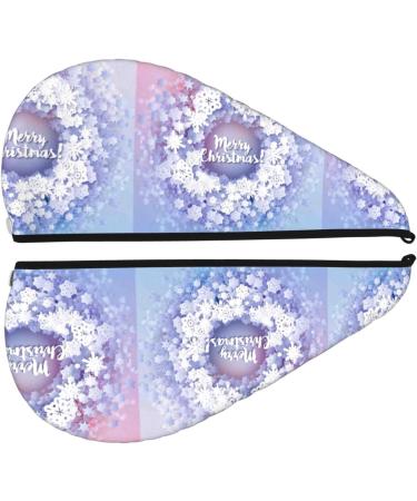 Quick-Dry Hair Towel Wrap with Button - Christmas Round Design | Hair Drying Towel Turban for Effortless Hair Drying - Buy Online on GoSupps.com
