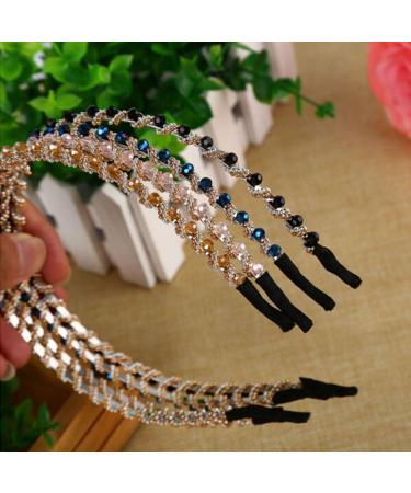 Handmade Rhinestone Headband for Women & Girls - Elegant 1 Row Rose Design - Buy Online on GoSupps.com