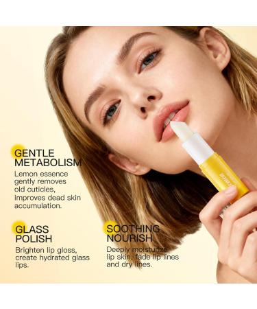 Lemon Lip Balm & Moisturizers Pack Natural Moisturizing Lip Balm for Dry Cracked Lips Lighten & Nourish Dark Lips Effortlessly for Smokers Lips Soft smooth and supple lips - Buy Online on GoSupps.com
