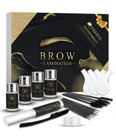 Eyebrow Lamination Kit | NAOLVE Brow Lamination Kit | At Home DIY Perm For Your Brows | Professional Brow lifting Kit for Instant Eyebrow Lift | Brow Brush And Micro Brushes Added  Easy for Beginners