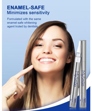 MySmile Teeth Whitening Pen for Sensitive Teeth 2Pcs Pen For Teeth Whitening 10 Min Fast Teeth Whitenr Helps to Remove Stains from Coffee Smoking Wines(2Pcs Pen) - Buy Online on GoSupps.com