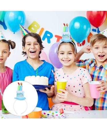 Lurrose Blue Happy Birthday Cake Headdress | Birthday Hat Headband for Family Party Supplies - Shop Now! - Buy Online on GoSupps.com