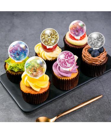 CLLRYBO 24-Piece Disco Cupcake Toppers - Perfect Party & Wedding Decorations - Buy Online on GoSupps.com
