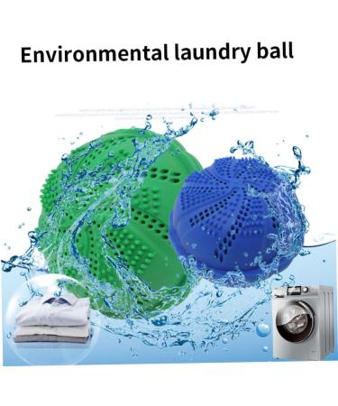 SWEETBIUTI Laundry Balls Washing Machine Ball Laundry Washing Machine Clean Eco-Friendly Decontamination Silicone Washing Balls Set for Liquid Detergent Blue Green 2PCS - Buy Online on GoSupps.com