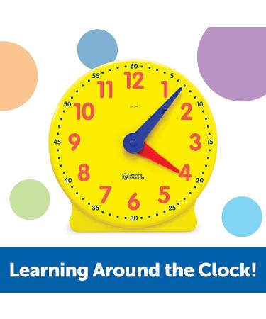 Buy Learning Resources Big Time Learning 12-Hour Learning Clock - Educational Toys for Kids - International Shipping Available - Buy Online on GoSupps.com