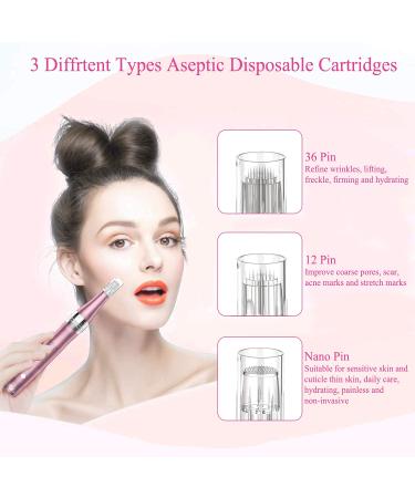 PELCAS Electric Cordless Microneedling Pen | 24 Replacement Cartridges | Adjustable 0.25mm Microneedle Dermapen for Home Use - Buy Online on GoSupps.com