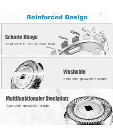 6-Pack Replacement Shaving Heads for Philips Series 1000/2000/3000/5000 - Compatible SH30/50/52 Razor Accessories for Men - Buy Online on GoSupps.com